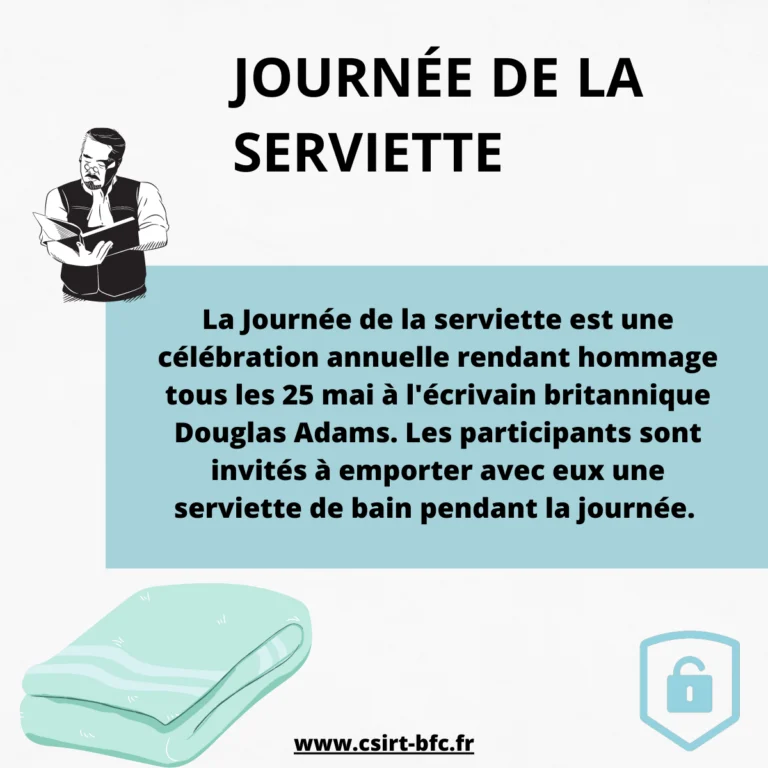 Le 25 mai, journée de la serviette