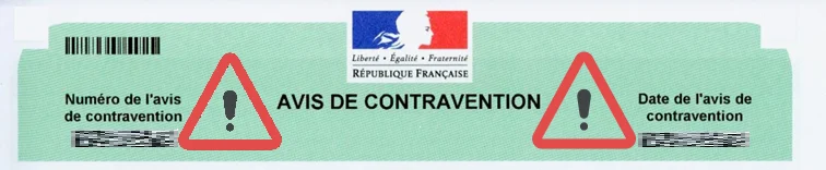 Avis contravention