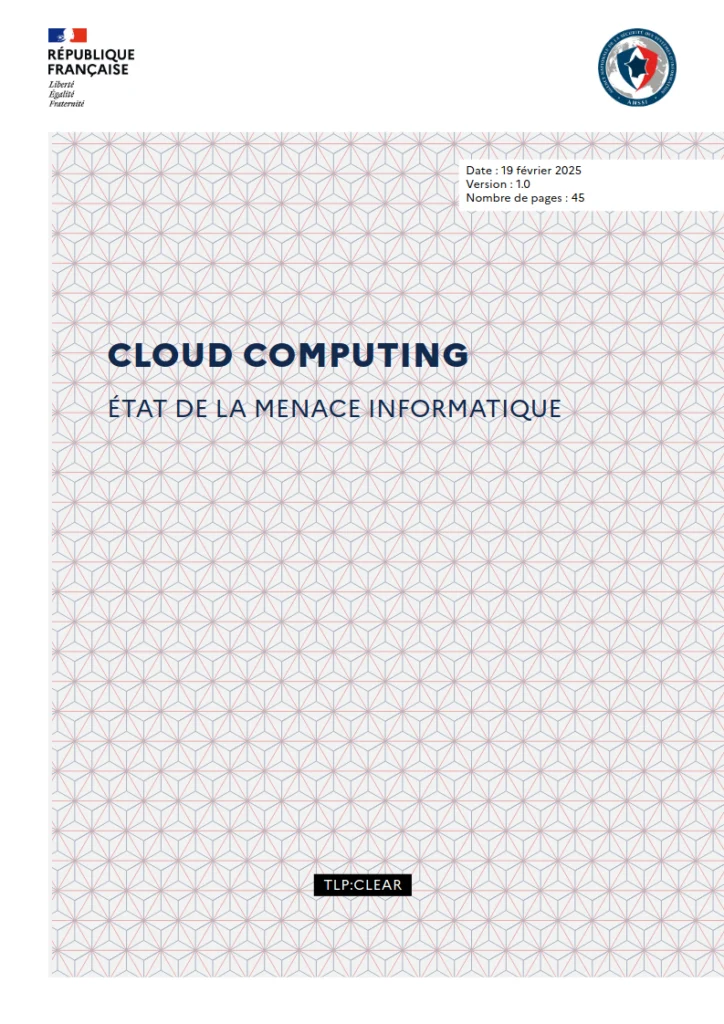 ANSSI - Couverture cloud computing etat de la menace