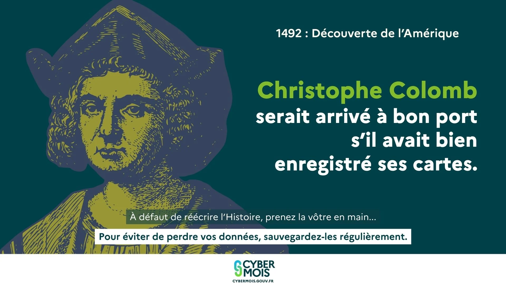 Affiche Cybermois 2025 Christophe Colomb